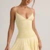 Kelbie Modal Ruched A-Line Miniklänning i Buttercream Yellow Kelbie Modal Ruched A-Line Miniklänning i Buttercream Yellow