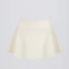 Korsad miniskort i borstad jersey i ivory marl Korsad miniskort i borstad jersey i ivory marl