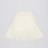 Korsad miniskort i borstad jersey i ivory marl Korsad miniskort i borstad jersey i ivory marl