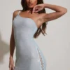 Kylie Embellished Asymmetric Ultra Miniklänning i Aqua Kylie Embellished Asymmetric Ultra Miniklänning i Aqua