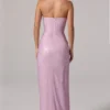 La Rochette Maxiklänning med bandeau och cowl-midja i rosa La Rochette Maxiklänning med bandeau och cowl-midja i rosa