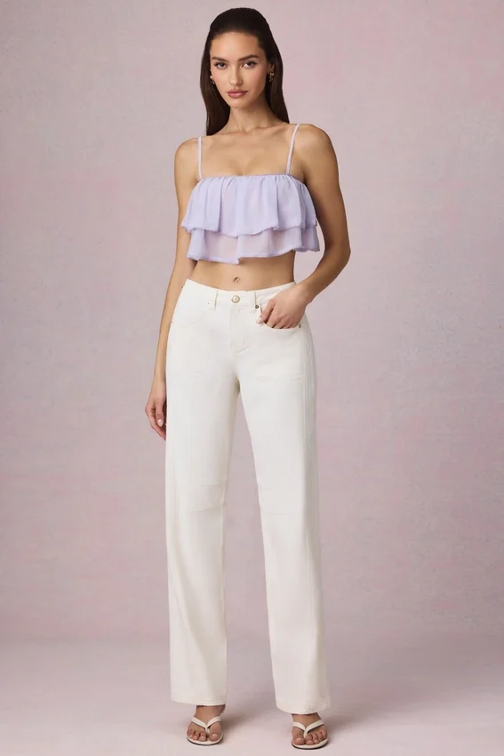 Bobbi Mid-Rise Barrel-Leg Jeans i Ecru Wash Bobbi Mid-Rise Barrel-Leg Jeans i Ecru Wash
