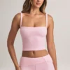 Lai Modal camisole-top med fyrkantig halsringning i pastellrosa Lai Modal camisole-top med fyrkantig halsringning i pastellrosa