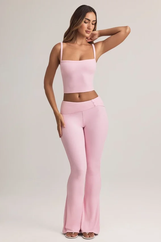 Lai Modal camisole-top med fyrkantig halsringning i pastellrosa Lai Modal camisole-top med fyrkantig halsringning i pastellrosa