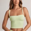 Lai Modal camisole-top med rund hals i salviagrön Lai Modal camisole-top med rund hals i salviagrön