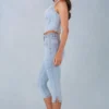 Landon Capri-jeans i ljus denim med medelhög midja Landon Capri-jeans i ljus denim med medelhög midja