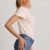 Lanori lågmidjade hotpants i mellanblått Lanori lågmidjade hotpants i mellanblått