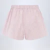 Lariana mid-rise cotton poplin shorts with pink stripes Lariana mid-rise cotton poplin shorts with pink stripes