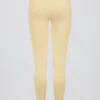 Leggings i borstad jersey med rynkad midja i färgen Lemon Marl Leggings i borstad jersey med rynkad midja i färgen Lemon Marl