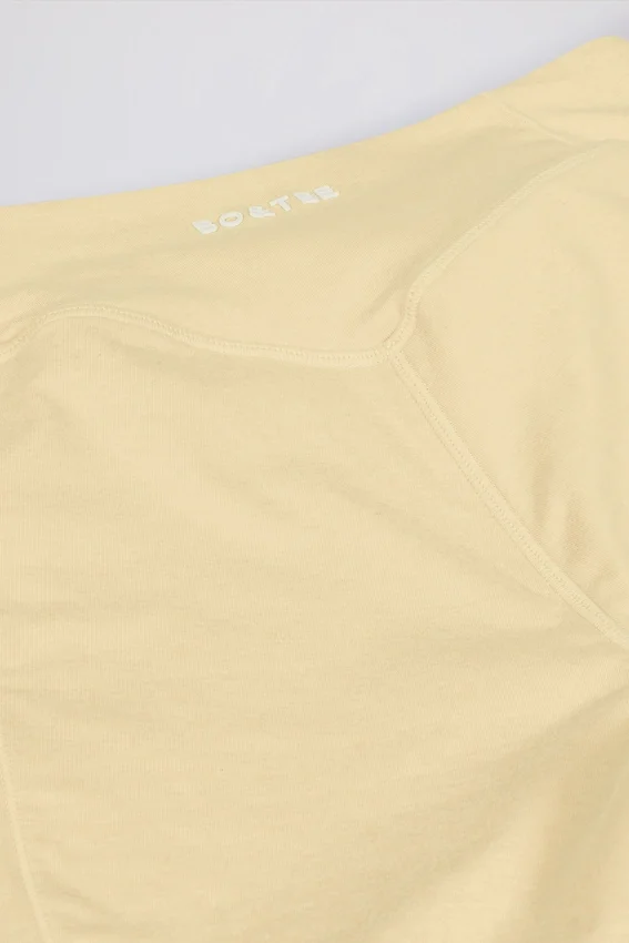 Leggings i borstad jersey med rynkad midja i färgen Lemon Marl Leggings i borstad jersey med rynkad midja i färgen Lemon Marl