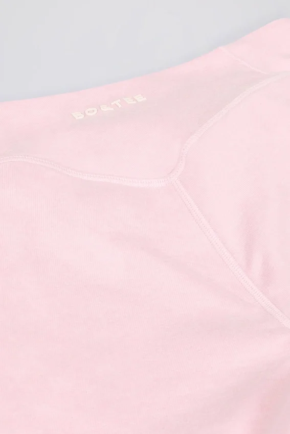 Leggings i borstad jersey med rynkad midja i ljusrosa melerad Leggings i borstad jersey med rynkad midja i ljusrosa melerad