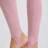 Leggings med vikbar midja och hällor i mauve Leggings med vikbar midja och hällor i mauve