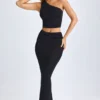 Lena Modal Twist-Front Maxikjol i svart Lena Modal Twist-Front Maxikjol i svart