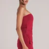 Leni Bandeau Longline Top i körsbärsrött Leni Bandeau Longline Top i körsbärsrött