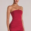 Leni Bandeau Longline Top i körsbärsrött Leni Bandeau Longline Top i körsbärsrött