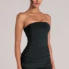 Leni Bandeau Longline Top i svart Leni Bandeau Longline Top i svart