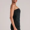 Leni Bandeau Longline Top i svart Leni Bandeau Longline Top i svart