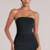 Leni Bandeau Longline Top i svart Leni Bandeau Longline Top i svart