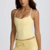 Lågmidjade minishorts i citrongult Lågmidjade minishorts i citrongult