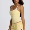 Lågmidjade minishorts i citrongult Lågmidjade minishorts i citrongult