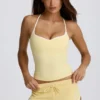 Lågmidjade minishorts i citrongult Lågmidjade minishorts i citrongult
