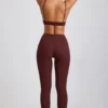 Linnea Petite ribbade modal-leggings med hög midja i färgen Espresso Linnea Petite ribbade modal-leggings med hög midja i färgen Espresso