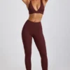 Linnea Petite ribbade modal-leggings med hög midja i färgen Espresso Linnea Petite ribbade modal-leggings med hög midja i färgen Espresso