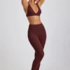 Linnea Petite ribbade modal-leggings med hög midja i färgen Espresso Linnea Petite ribbade modal-leggings med hög midja i färgen Espresso