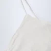 Livia Pointelle Ruched Camisole Crop Top i vitt Livia Pointelle Ruched Camisole Crop Top i vitt