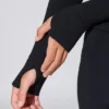 Långärmad jacka med dragkedja i svart Långärmad jacka med dragkedja i svart