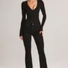 Lone Denim Mid-Rise Flared Jeans i svart Lone Denim Mid-Rise Flared Jeans i svart