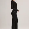 Lone Denim Mid-Rise Flared Jeans i svart Lone Denim Mid-Rise Flared Jeans i svart
