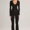 Lone Denim Mid-Rise Flared Jeans i svart Lone Denim Mid-Rise Flared Jeans i svart