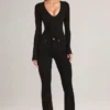 Lone Denim Mid-Rise Flared Jeans i svart Lone Denim Mid-Rise Flared Jeans i svart