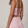 Lorelei Embellished Mid-Rise A-Line Mini Kjolar i Soft Pink Lorelei Embellished Mid-Rise A-Line Mini Kjolar i Soft Pink
