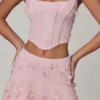 Lorelei Embellished Mid-Rise A-Line Mini Kjolar i Soft Pink Lorelei Embellished Mid-Rise A-Line Mini Kjolar i Soft Pink