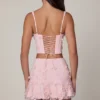 Lorelei Embellished Mid-Rise A-Line Mini Kjolar i Soft Pink Lorelei Embellished Mid-Rise A-Line Mini Kjolar i Soft Pink