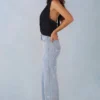Lorielle midjehöga jeans med raka ben i ljus denim Lorielle midjehöga jeans med raka ben i ljus denim