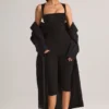 Luma Modal Bodycon-jumpsuit med fyrkantig halsringning i svart Luma Modal Bodycon-jumpsuit med fyrkantig halsringning i svart