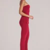 Lumi Mid-Rise Fitted Trousers i Cherry Red Lumi Mid-Rise Fitted Trousers i Cherry Red