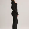 Lux Modal Bodycon-maxiklänning med fyrkantig halsringning i svart Lux Modal Bodycon-maxiklänning med fyrkantig halsringning i svart