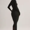 Lux Modal Bodycon-maxiklänning med fyrkantig halsringning i svart Lux Modal Bodycon-maxiklänning med fyrkantig halsringning i svart