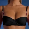Malindi bikinitopp med bygel och pärldekor i svart Malindi bikinitopp med bygel och pärldekor i svart