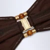Manava bandeau-bikinitopp med pärlbroderi i mörk choklad Manava bandeau-bikinitopp med pärlbroderi i mörk choklad