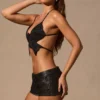 Maris Butterfly Tie-Back Top i svart Maris Butterfly Tie-Back Top i svart