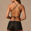 Maris Butterfly Tie-Back Top i svart Maris Butterfly Tie-Back Top i svart