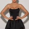 Marnie Bubble Hem Micro Mini Kjol i svart Marnie Bubble Hem Micro Mini Kjol i svart