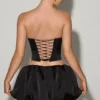Marnie Bubble Hem Micro Mini Kjol i svart Marnie Bubble Hem Micro Mini Kjol i svart