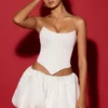 Marnie Bubble Hem Micro Mini Kjol i vitt Marnie Bubble Hem Micro Mini Kjol i vitt