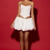 Marnie Bubble Hem Micro Mini Kjol i vitt Marnie Bubble Hem Micro Mini Kjol i vitt